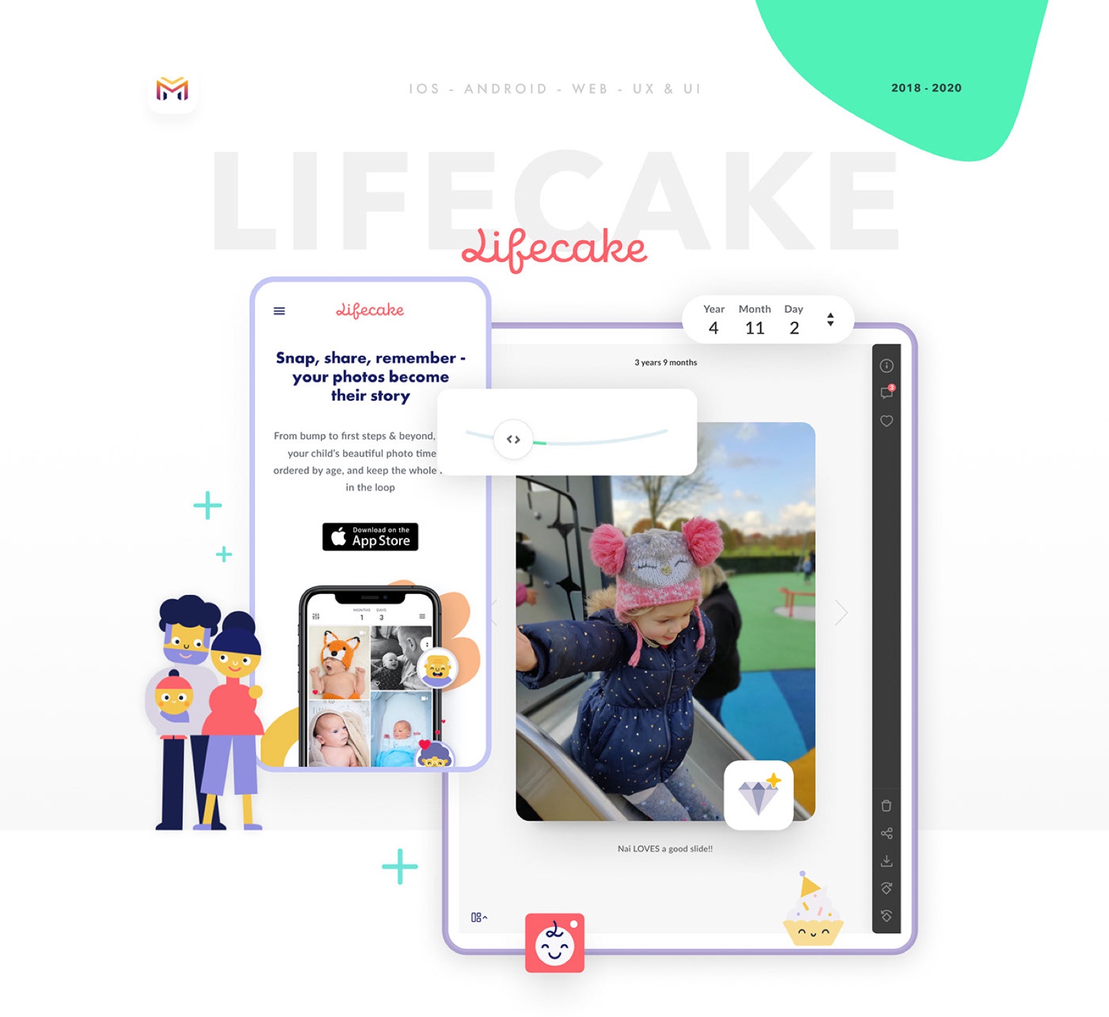 Lifecake timeline experience