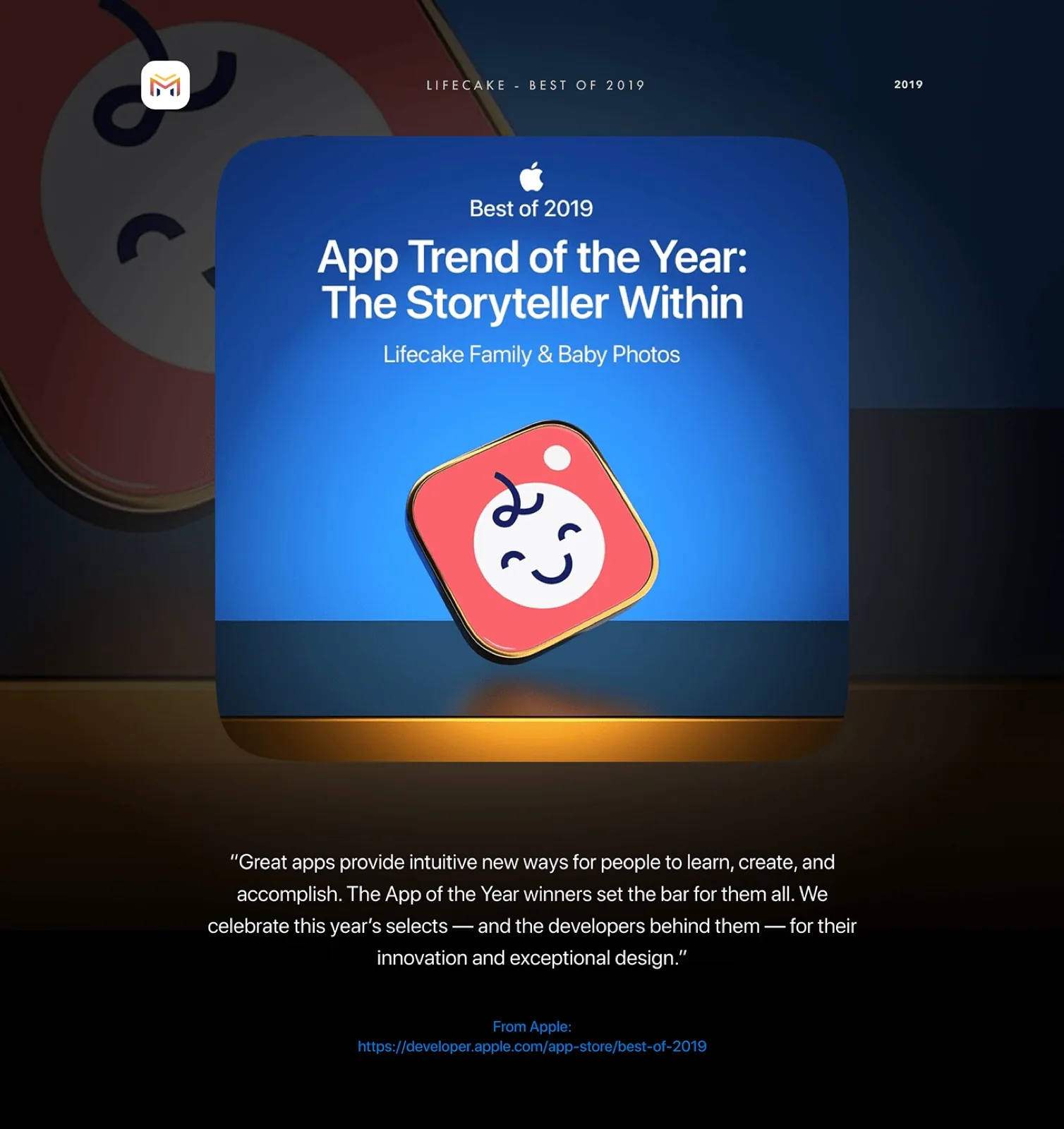 Lifecake app, Apple Best of 2019
